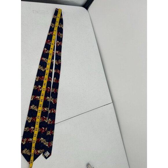 The Metropolitan Museum Of Art Floral Silk Tie Navy Red Gold 100% Silk - Picture 6 of 7